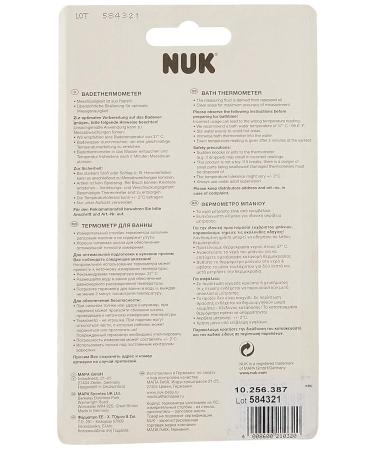 NUK Bathing Thermometer for Safe Swimming - Natural Rapeseed Oil - Made in Germany - Pink - 1 Piece - Buy Online on GoSupps.com