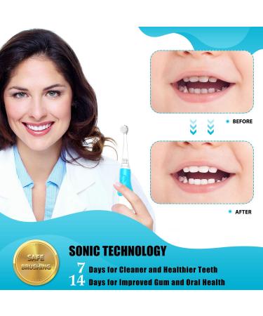 Baby Electric Toothbrush with Smart LED Timer and Sonic Technology - Blue | Ages 0-3 Years - Buy Online on GoSupps.com