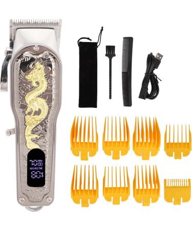 Electric Hair Trimmer Low Noise Steel Blades Rechargeable Battery 8 Guide Combs for Home Travel - Buy Online on GoSupps.com