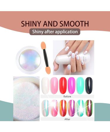 Iridescent Nail Powder Set - Mermaid Chrome Shell Multi Chrome Pigment for Manicure - Buy Online on GoSupps.com