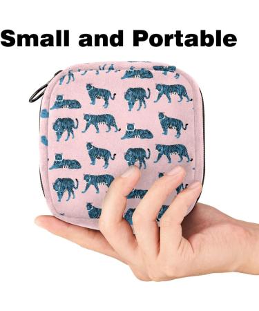 Tiger Pink Women's Binding-Storage Bag | Large Menstrual Cup Cylinder with Zipper & Periodic Insert Pocket | Multi-Colored Tampon Organizer for Girls & Women - Buy Online on GoSupps.com