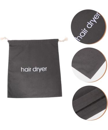 Beavorty 1pc Hair Dryer Storage Bag Canvas Cosmetic Bag Drawstring Closure Cover Practical Storage Pouch Rope 33x30cm Dark Grey - Buy Online on GoSupps.com