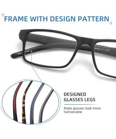 4 Pack Blue Light Blocking Computer Readers - JAWSOCK Rectangular Frame Glasses for Men Women, Anti-Eyestrain/UV, 1.5x Magnification - Buy Online on GoSupps.com