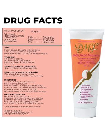 DML Facial Moisturizer SPF 25 1.50 oz (Pack of 4) - Buy Online on GoSupps.com