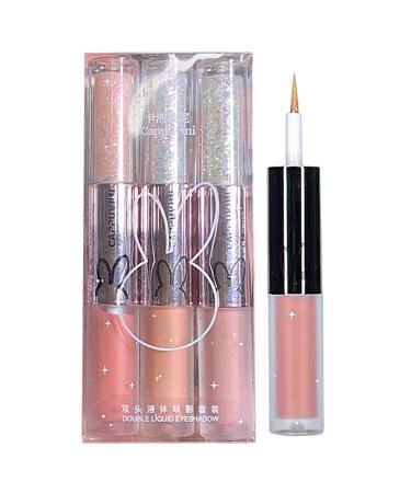 Liquid Eyeshadow Liquid Matte Eye Makeup Set | Waterproof Long Lasting Dual-Head Eye Shadow Makeup Kits for Natural Eye Makeup Smokey Eye Looks Sweet Powder Series Combination