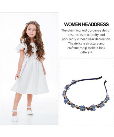 FRCOLOR Diamond Headpiece Rhinestone Hairband Sparkling Flower Hairbands Jewelry Fashion Beaded Headbands Women Hair Accessory Braide Hair Hoop Blue Blue Tiara - Buy Online on GoSupps.com