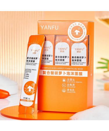 Carrot Bubble Mask - Deep Pore Cleansing & Blackhead Remover with Carrot Extract - Moisturizing & Skin Brightening Formula - 1 Box - Buy Online on GoSupps.com