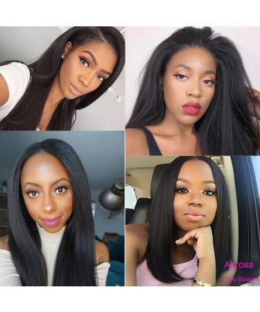 Anrosa Yaki Hair Clip in Yaki Hair Extensions Clip in Human Hair Yaki Hair Clip in Extensions for African American Yaki Straight Clip ins Natural Hair Thick Volume Natural Black 1B 10 inch 120 Gram 25.40 cm natural black - Buy Online on GoSupps.com