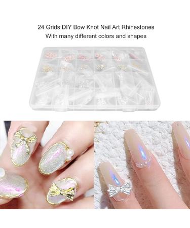 Premium Nail Art Rhinestones - 24 Grids DIY Accessories for Manicure Phone Cases Clothing & Jewelry Decoration - Buy Online on GoSupps.com