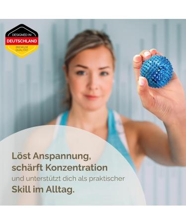 Buy 2x DBT Skills Hedgehog Ball - Magnetic Acupressure Stress Relief & Massage | Boost Mobility & Concentration - Deep Blue 47mm - Buy Online on GoSupps.com
