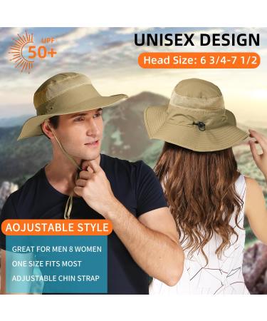 Outfly Wide Brim Sun Hat for Men - Lightweight Mesh Bucket Hat for Outdoor Activities | Fishing Hiking Travel | Deep Khaki (Size 55-60) - Buy Online on GoSupps.com