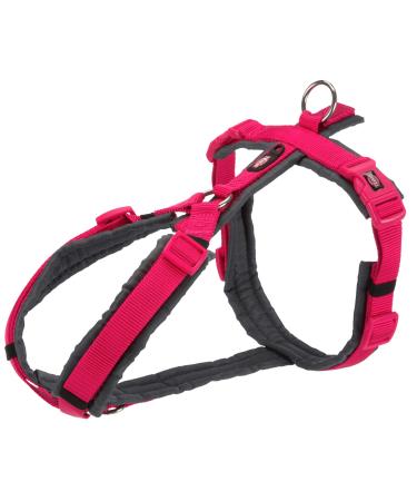 TRIXIE New Premium Trekking Harness SM: 44-53cm/20mm Fuchsia/Graphite Dog Fuchsia/Graphite SM
