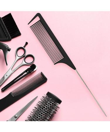 Yumflan Rat Tail Comb - Nylon Hair Comb for Braiding, Sectioning & Styling - Black 1PCS - Buy Online on GoSupps.com