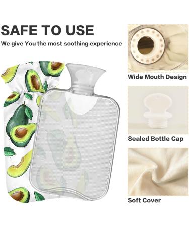 NAANLE 1L Watercolor Disk Heat Bottle with Cover | Transparent Hot Water Bottle for Pain Relief & Therapy - Buy Online on GoSupps.com