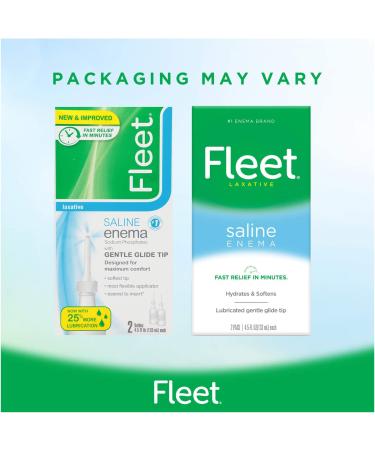 Fleet Laxative Saline Enema for Adult Constipation - 2 Bottles, 9 Fl Oz - Buy Online on GoSupps.com