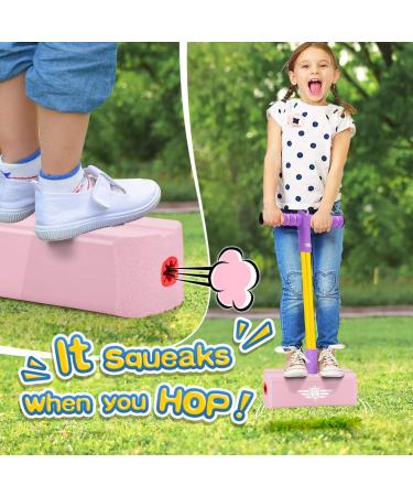 Superwinky Pink Pogo Stick for Kids Age 3-12 | Best Gifts for Girls 3-12 Years Old - Buy Online on GoSupps.com
