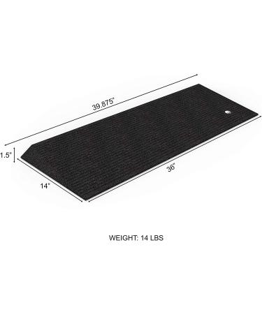 EZ-ACCESS Transitions Rubber Angled Entry Mat  Black  1.5 Inch Rise Black Standard 1.5 Inch Rise - Buy Online on GoSupps.com