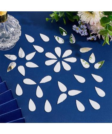 OLYCRAFT 150pcs Teardrop Craft Mirrors - Mini Glass Mirror Tiles for DIY Crafts and Home Decor - Buy Online on GoSupps.com