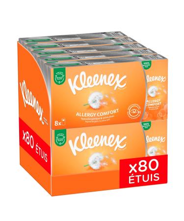 Kleenex Allergy Comfort 10 Packs of 8 Tissue Cases (10 x 8 Cases)