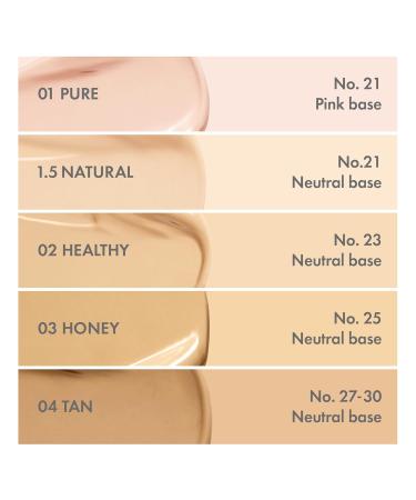 Amuse SEOUL Dew Power Vegan Cushion Foundation (01 PURE) | Dewy glow long-lasting double coverage clean beauty lightweight - Buy Online on GoSupps.com