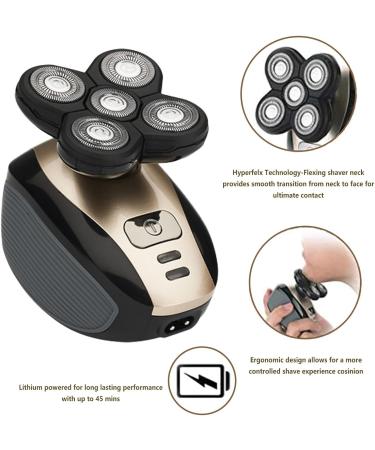 6 in 1 Electric Head Shaver for Bald Men - Premium Bald Head Shaver & Trimmer - Perfect Gifts for Men (Beige - Buy Online on GoSupps.com
