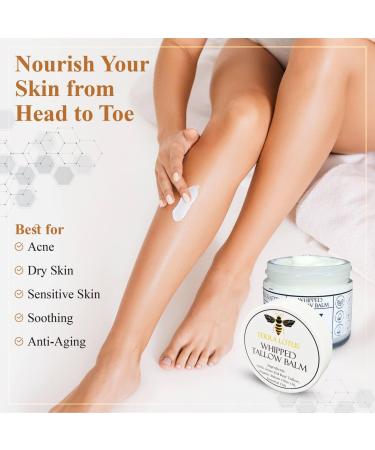 Organic Whipped Tallow Body Butter | Lightweight & Long-Lasting Lavender Moisturizer | Handmade Hydrating Essential Body Care - 2 oz - Buy Online on GoSupps.com