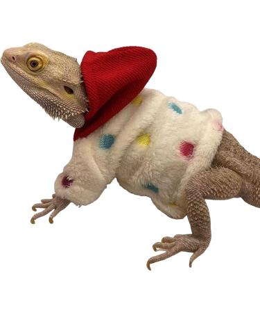 Bearded Dragon Clothes - Cotton Lizard Warm Coat Hoodies Jacket Reptile Clothes for Lizard Bearded Dragon Crested Chameleon Beige - Buy Online on GoSupps.com