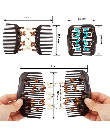 Buy African Hairpise Magic Hair Comb Set - 6 Pcs Elastic Pearls & Double Clips for Effortless Styling | Worldwide Shipping - Buy Online on GoSupps.com