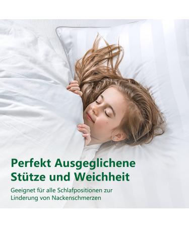 Cozsinoor 80x80 cm Comfort Pillow Set | Ergonomic Washable Bed Pillows for Side & Back Sleepers | Best for Neck Pain Relief - Buy Online on GoSupps.com