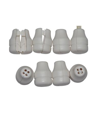 HomeAmore 8 Pack Safety White Blind Knobs. This Tassel Separates The Pull Cords When Excessive Pressure is Detected to Avoid Potential Child Or Pet Strangulation. A Smart Choice for Parents. 8 Bell Shape, White