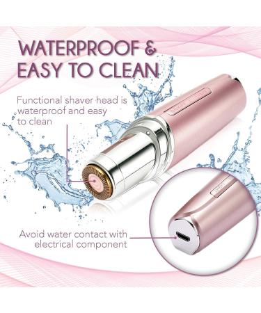 Yoove Facial Hair Removal for Women | Painless USB Rechargeable Electric Shaver & Bikini Trimmer (Rose) - Buy Online on GoSupps.com