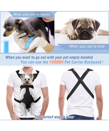 YUDODO Adjustable Pet Dog Carrier Backpack for Hiking/Camping, Small/Medium Dogs, Cats, Rabbits - Black - Buy Online on GoSupps.com