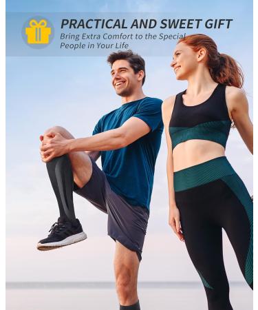 CAMBIVO 3 Pairs Compression Socks for Women and Men(20-30 mmHg) fit for Running Flight Travel Pregnancy Nurses Circulation and Recovery - (Ink Large-X-Large) Ink Large-X-Large - Buy Online on GoSupps.com