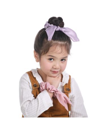 Satin Scarf Hair Scrunchies Set - Funtopia 10Pcs Ribbon Bow Scrunchies | Includes 5 Satin Hair Scarf & 5 Bunny Ear Scrunchies | Soft Hair Ties for Women and Girls - Buy Online on GoSupps.com