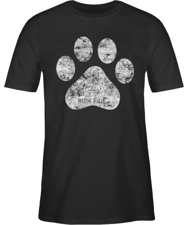 Shirtracer Black XL T-Shirt for Men - Perfect Gift for Dog Owners - High Five Dog Paw Design - Buy Online on GoSupps.com