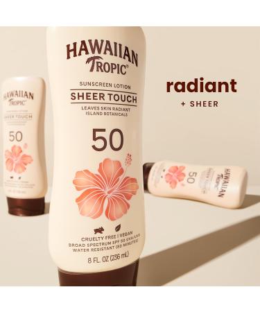 Hawaiian Tropic Sheer Touch Ultra Radiance Lotion Sunscreen SPF 50 - Oxybenzone Free Broad Spectrum Protection 8oz - Shop Now - Buy Online on GoSupps.com