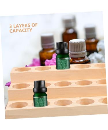 Exceart Essential Oils Storage Box - Wooden Aromatherapy Bottle Holder & Nail Polish Stand - Buy Online on GoSupps.com