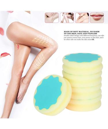 Saluaqui Painless Hair Removal Sponge - Double-Sided Depilatory Pad for Face & Body | Portable Pain-Free Hair Removal Tool - Buy Online on GoSupps.com