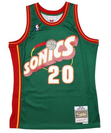 Mitchell & Ness Seattle Supersonics Jersey NBA Swingman Jersey Shawn Kemp 40 XL Dunkelgr n