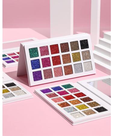 YNZON Eyeshadow Palette: 18 Color Longlasting Glitter, Shimmer Metallic Sparkle Eye shadow Pallet - Perfect Christmas Gift for Women and Girls - Buy Online on GoSupps.com