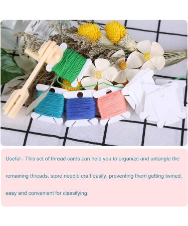 100 Pcs Plastic Floss Bobbins Set with Bobbin Winder - Embroidery Floss & Sewing Storage - Buy Online on GoSupps.com