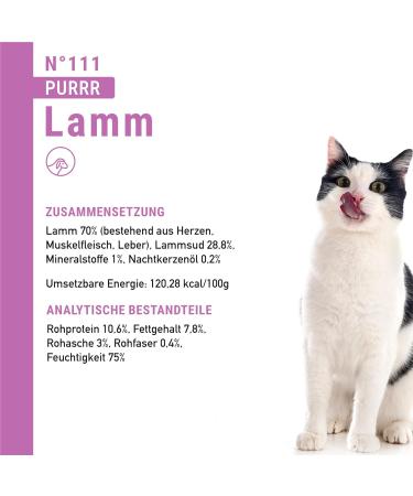 Catz Finefood Purrr Lamb Monoprotein Wet Cat Food | 70% Meat Content | 16 x 85g | Nutritional Formula for Cats - Buy Online on GoSupps.com