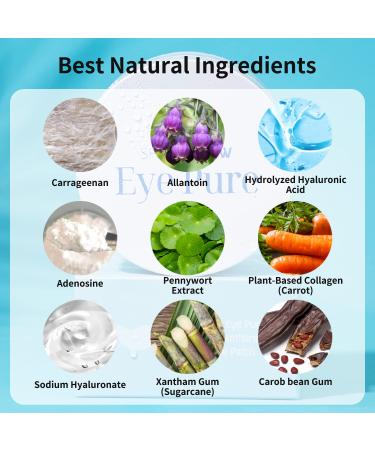 Vegan Hyaluronic Panthenol Under Eye Patches - Firming Eye Gel Mask for Wrinkles Puffiness & Dark Circles | 30 Pairs - Buy Online on GoSupps.com