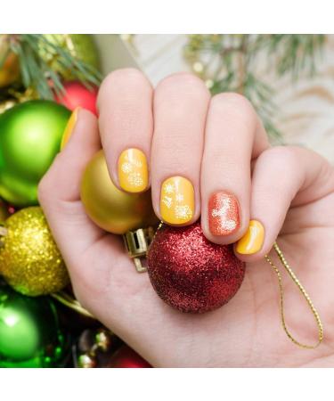 Minkissy 6Pcs Christmas Nail Art Stamper - Metal Snowflake Nail Stamp Plates for DIY Winter Manicure | Perfect for Home Nail Studio - Multi-color Options - Buy Online on GoSupps.com