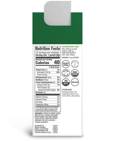 Navitas Organics Matcha Latte â€“ Organic, Non-GMO, Dairy-Free, 10 Single Servings | 3.1 oz - Buy Online on GoSupps.com