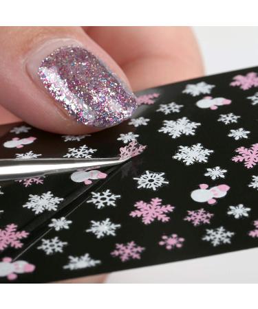 Naler 12 Sheets Nail Art Sticker Christmas Snowflakes Angel Cupid Graphic Stickers Decals for Nail Toe Art Design Decoration Costume - Buy Online on GoSupps.com