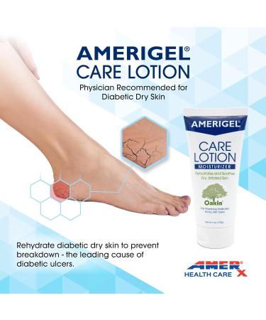 AMERIGEL Care Lotion Hypoallergenic Moisturizer - Diabetic Skin Care - Rehydrates and Soothes Dry, Irritated Skin - 16 oz. 16 Fl Oz (Pack of 1) - Buy Online on GoSupps.com