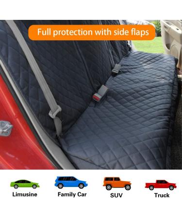 Honest Waterproof Bench Dog Car Seat Cover for Cars, Trucks & SUVs - 57W x 47L Black | Nonslip & Side Flap Pet Seat Cover - Buy Online on GoSupps.com