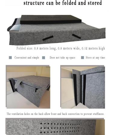 Privacy Sleeping Tent Sleep Soundproof Cabin Soundproof/Light-Proof/Built-in Dual Speakers Foldable Privacy Space for Adults and Kids Sleeping Bed - Buy Online on GoSupps.com