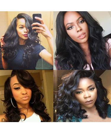 14 Brazilian Body Wave Human Hair Lace Frontal Closure - Free Part Pre Plucked - Natural Black 14 Inch - Buy Online on GoSupps.com